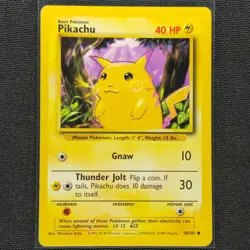 Pikachu - 58/102 - Common - Base Set - Pokemon Card - LP - Image 1