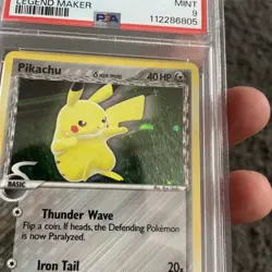 Pokemon PSA 9 MINT Pikachu 93/92 EX Legend Maker Secret Rare Holofoil 2006 Holo - Image 2