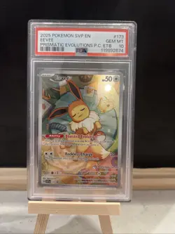 Pokemon Center Scarlet Violet Prismatic Evolutions #173 Eevee Promo Card PSA 10 - Image 1