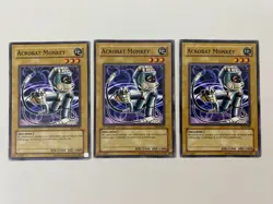 Yugioh - Acrobat Monkey x 3 - DCR - LP - Plus Free Holographic Card - Image 1