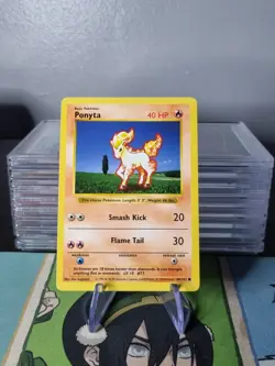 Pokemon Card Shadowless Ponyta Base Set Non Holo Common 60/102 WOTC - Image 1