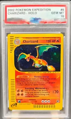 2002 Pokemon Expedition Charizard Holo #6 PSA 10 Card - Image 1