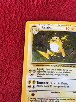 Raichu 014/102 Base Set Holo Wotc Pokemon Card Lp 1999 - Image 3
