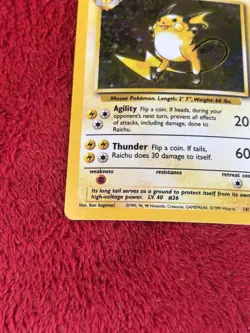 Raichu 014/102 Base Set Holo Wotc Pokemon Card Lp 1999 - Image 4