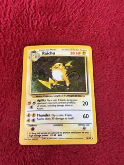 Raichu 014/102 Base Set Holo Wotc Pokemon Card Lp 1999 - Image 5