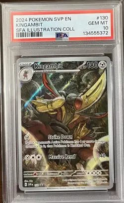 PSA 10 Kingambit Pokemon Scarlet Violet Shrouded Fable ETB Promo #130 - Image 1