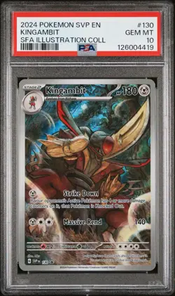 PSA 10 Kingambit Pokemon Scarlet Violet Shrouded Fable ETB Promo #130 - Image 1