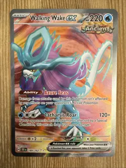 Walking Wake EX 189/162 Ultra Rare Pokemon TCG Temporal Forces Full Art TEF NM - Image 1