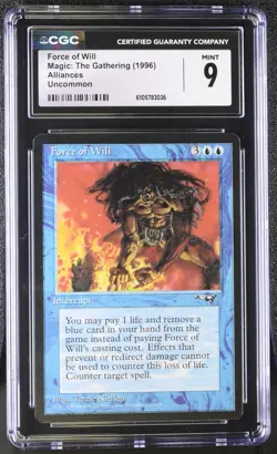 Force of Will, Alliances Mtg. CGC 9 Mint! - Image 1