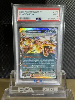 2023 POKEMON OBF EN-OBSIDIAN FLAMES #125 CHARIZARD EX PSA 9 - Image 1