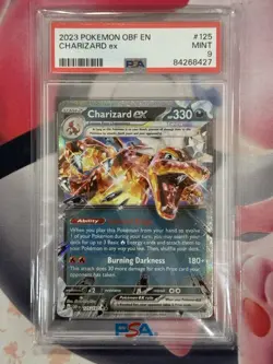 2023 POKEMON OBF EN-OBSIDIAN FLAMES #125 CHARIZARD EX PSA 9 - Image 3