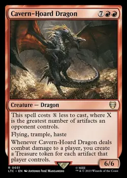 Cavern-Hoard Dragon 0031 Non Foil Rare LOTR Commander MTG Near Mint - Image 1