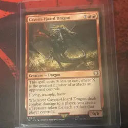 Cavern-Hoard Dragon 0031 Non Foil Rare LOTR Commander MTG Near Mint - Image 1