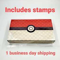 Pokemon Stamp Box Card Game Beauty Back Moon Full Set Japan Post Stamps included - Image 1