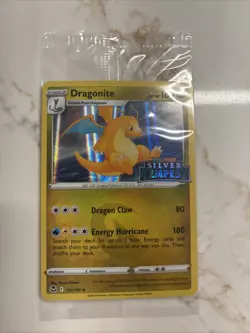 Pokemon TCG Dragonite (Silver Tempest Stamped) 131/195 Holo Promo Card SEALED - Image 1