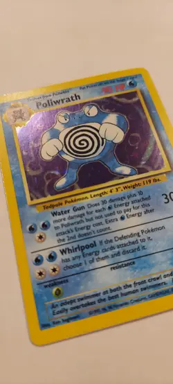 Pokemon TCG: 1999 Base Set Unlimited Poliwrath 13/102 Holo Rare MP - Image 5