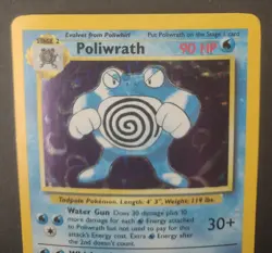 Poliwrath Unlimited Holo Rare Pokemon TCG Base Set 13/102 MP Condition 1999 WOTC - Image 3