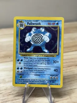 Unlimited Holofoil Poliwrath #13/102 From The Pokemon TCG Base Set WOTC MP - Image 1