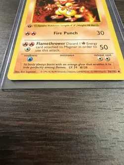 1999 Pokemon Base Set Magmar 1st Edition Shadowless #36/102 - Image 2