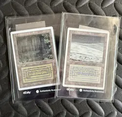 MTG Tundra and Bayou /See all pics (Revised) Magic the Gathering Dual lands NM - Image 1