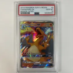 2019 POKEMON SUN & MOON HIDDEN FATES #9 CHARIZARD GX PSA 10 - Image 1