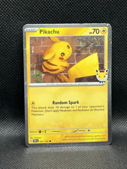 Pikachu SWIRL PROMO 30TH ANNIVERSARY 2026 POKEMON DAY STAMP Coin Cosmos 051/162 - Image 2
