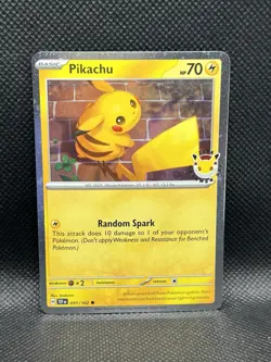 Pikachu SWIRL PROMO 30TH ANNIVERSARY 2026 POKEMON DAY STAMP Coin Cosmos 051/162 - Image 3