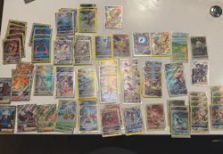 Huge Crown Zenith Pokemon Full Art Holo Pikachu Lot - Image 1