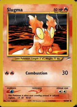 Slugma 82/105 Common WOTC Neo Destiny Pokemon - Image 1