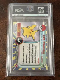 2000 TOPPS CHROME POKEMON T.V. #25 PIKACHU PSA 10 - Image 2