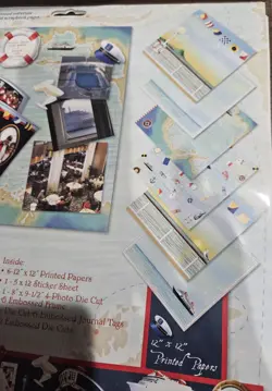 Scrapbooking Kit Theme Bon Voyage~Materials to Create Six Pages. - Image 3