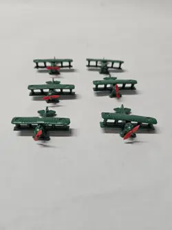 Lot of six (6) replacement green U.S. biplanes from American Heritage Dogfight - Image 2