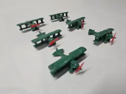 Lot of six (6) replacement green U.S. biplanes from American Heritage Dogfight - Image 3
