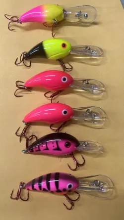 Lot Of Six Arkie Crappie Crankbaits (F-3) - Image 1