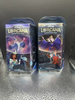 Lorcana Rise of the Floodborn Starter Deck Set of 2 - Brand New + Sealed Disney - Image 1