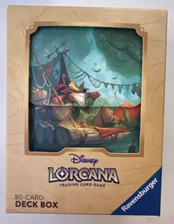 NEW Disney Lorcana Trading Card Game TCG Deck Box Into the Inklands Robin Hood - Image 1
