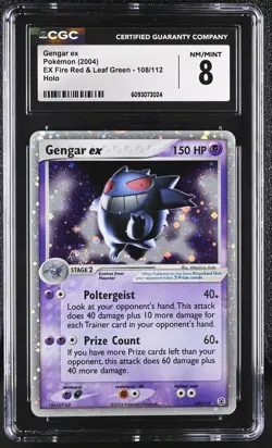 CGC 8 Gengar ex 108/112 Fire Red & Leaf Green Ultra Rare Holo Pokemon Card SWIRL - Image 1