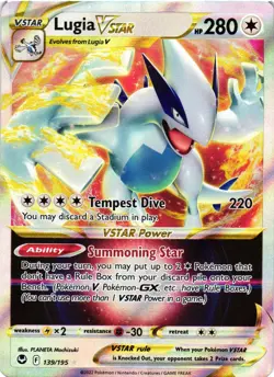 Pokemon TCG Lugia VSTAR Silver Tempest 139/195 Ultra Rare SWSH Holo NM - Image 1