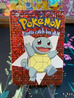 Squirtle #7 - Vintage Vending Machine Prism Sticker 2000 - Pokemon Card - Image 1