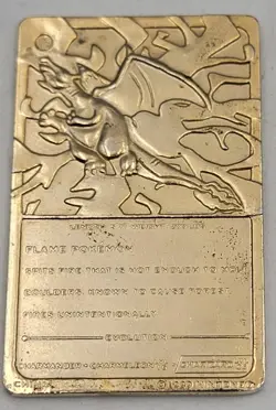 1999 Nintendo Pokemon Charizard 23K Gold-Plated Trading Card - Image 3