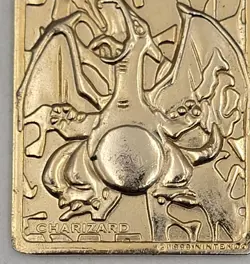 1999 Nintendo Pokemon Charizard 23K Gold-Plated Trading Card - Image 4