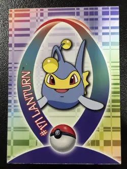 Pokemon Topps Johto League Champions Lanturn #171 Sticker Card 19 of 62 LP - Image 1