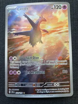 Pokemon Latios 203/191 Sv08: Surging Sparks Illustration Rare Holo - Image 1