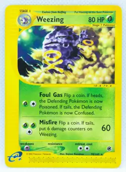 WEEZING 70/165 Non-Holo Rare Expedition Base Set WOTC - Pokemon Card 2002 - Image 1