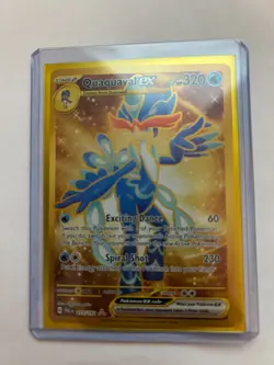 2023 Pokemon Paldea Evolved Quaquaval EX - 273 Gold Secret Rare - Image 1