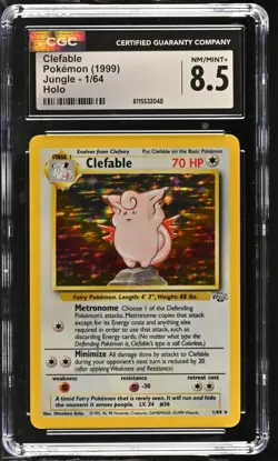 CGC 8.5 Clefable 1999 Jungle 1/64 Holo Pokemon Card - Image 1