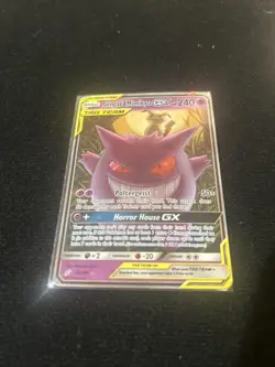 Pokemon TCG Gengar & Mimikyu GX Holo Ultra Rare Card Sun & Moon Team Up 53/181 - Image 3
