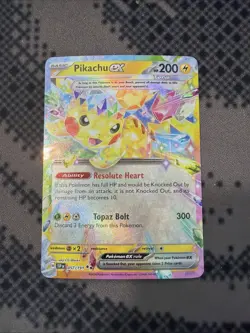Pikachu Ex 57/191 Double Rare SV:08 Surging Sparks NM Pokemon TCG - Image 1