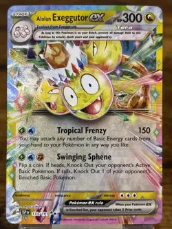 Pokemon Alolan Exeggutor ex 133/191 Surging Sparks Scarlet & Violet Double Rare - Image 1