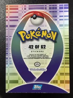 2001 Topps Pokemon Johto Sticker #42 Girafarig TV Animation Edition LP - Image 2